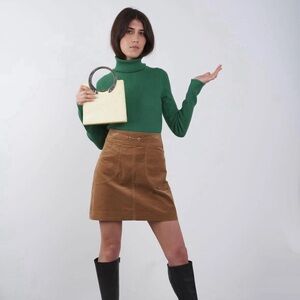 Elegant Brown A-Line Skirt